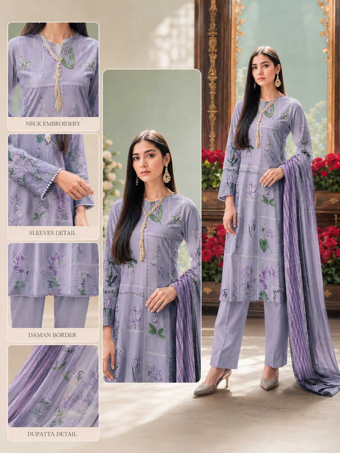 Pakistani Lawn Dress for Women