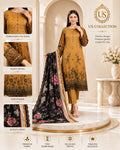 Stylish 3 Piece Lawn Dress for Ladies