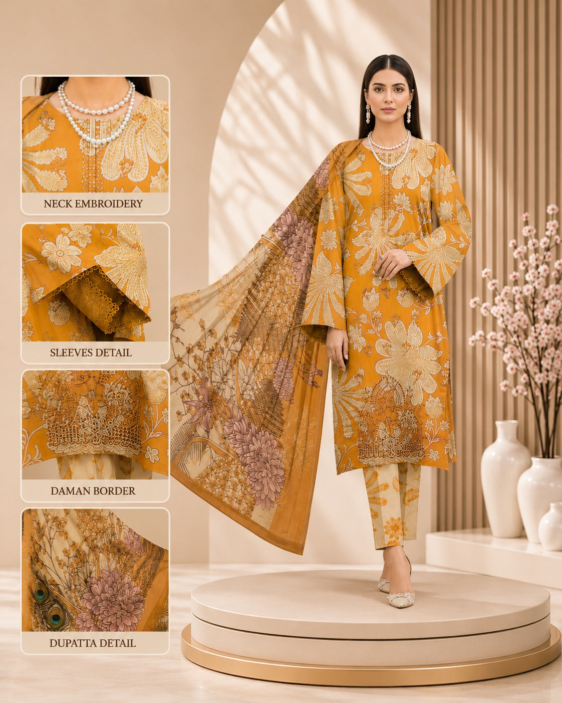 Premium Printed 3 Piece Lawn Suit for Women